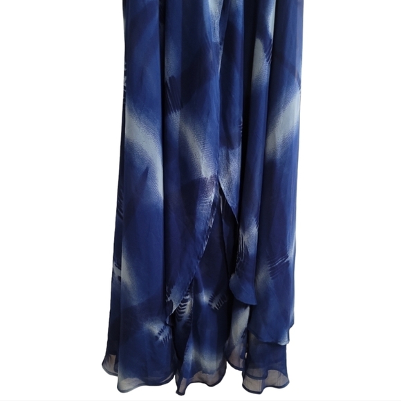 NWT Raga Down The River Wrap Dress in Navy Large Full Wrap Maxi Length Revolve - Picture 6 of 9